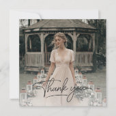 Rustic Overlay Foto Vrijgezellenfeest Script Bedankkaart (Voorkant)