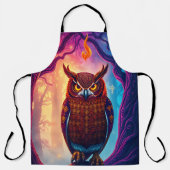 Rustic Owl Art: Earth Tone Woodland Schort (Voorkant)