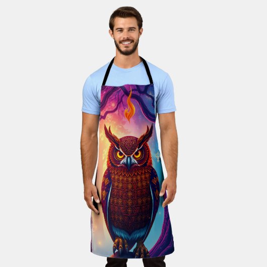 Rustic Owl Art: Earth Tone Woodland Schort (Gedragen)