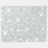 Rustic Owl Beer Deer Fox Woodland Createpatroon Fleece Deken (Voorkant (Horizontaal))