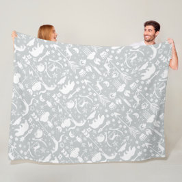 Rustic Owl Beer Deer Fox Woodland Createpatroon Fleece Deken