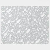 Rustic Owl Beer Deer Fox Woodland Createpatroon Fleece Deken (Voorkant (Horizontaal))