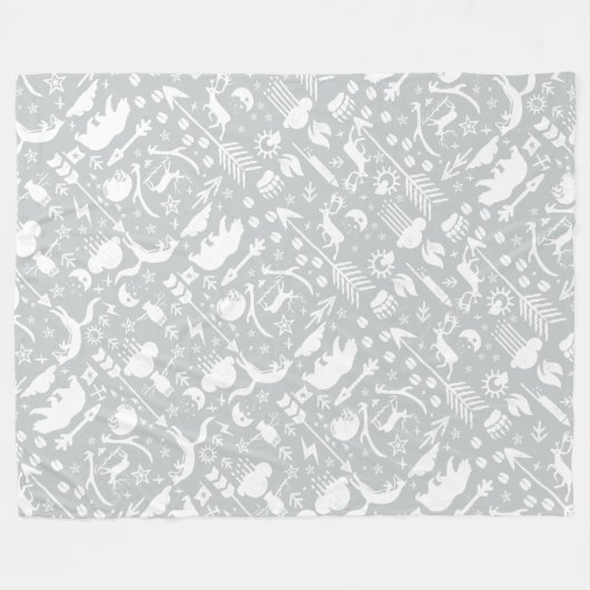 Rustic Owl Beer Deer Fox Woodland Createpatroon Fleece Deken