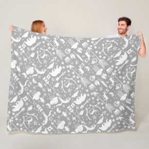 Rustic Owl Beer Deer Fox Woodland Createpatroon Fleece Deken