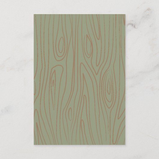 Rustic Owl Woodland Forest Baby shower Informatiekaartje (Achterkant)