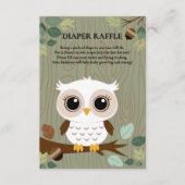Rustic Owl Woodland Forest Baby shower Informatiekaartje (Voorkant)