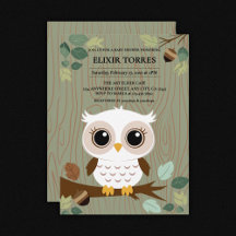 Rustic Owl Woodland Forest Baby shower