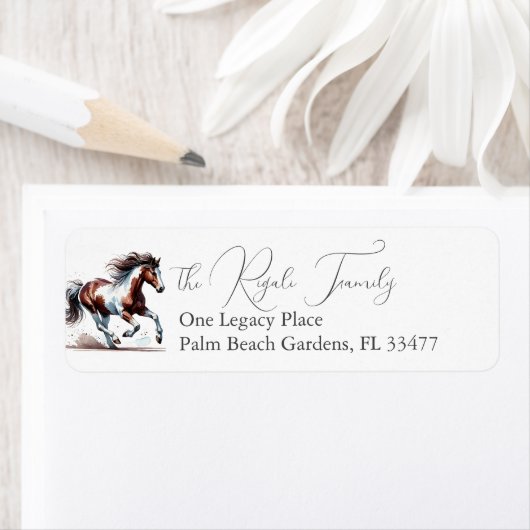 Rustic Paard Retouradres Etiket (Insitu)