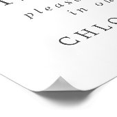 Rustic Paars Floral Wedding Foto Booth Sign Poster (Hoek)