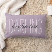 Rustic Paarse Darling Monogram Kussen (Deken)