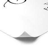 Rustic Paarse herfst Floral Baby shower Welkom Poster (Hoek)