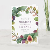 Rustic Paarse Vijg All in One QR Code Trouwen (Voorkant)