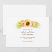 Rustic Painted Sunflower Aankondiging (Voorkant / Achterkant)