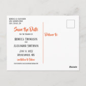 Rustic Painterly Sunflower Save the Date Briefkaart (Achterkant)