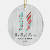 Rustic Pair of Stockings Specialized Best Friends Keramisch Ornament (Links)