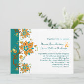 Rustic Paisley-uitnodiging Kaart (Staand voorkant)