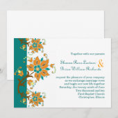 Rustic Paisley-uitnodiging Kaart (Voorkant / Achterkant)