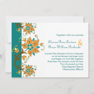 Rustic Paisley-uitnodiging Kaart