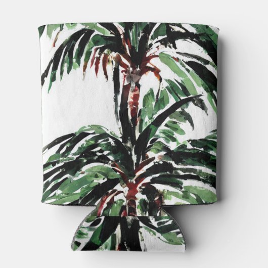 Rustic Pakte Palm Trees Beach Wedding Blikjeskoeler (Achterkant)