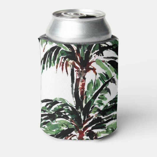 Rustic Pakte Palm Trees Beach Wedding Blikjeskoeler (Blikje Achterkant)