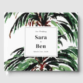 Rustic Pakte Palm Trees Beach Wedding Gastenboek (Voorkant)