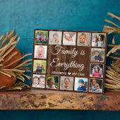 Rustic Pallet Wood 14 Photo Collage Family Quote Fotoplaat (Zijkant)