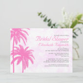 Rustic Palm Beach Bridal Shower Invitations Kaart (Staand voorkant)