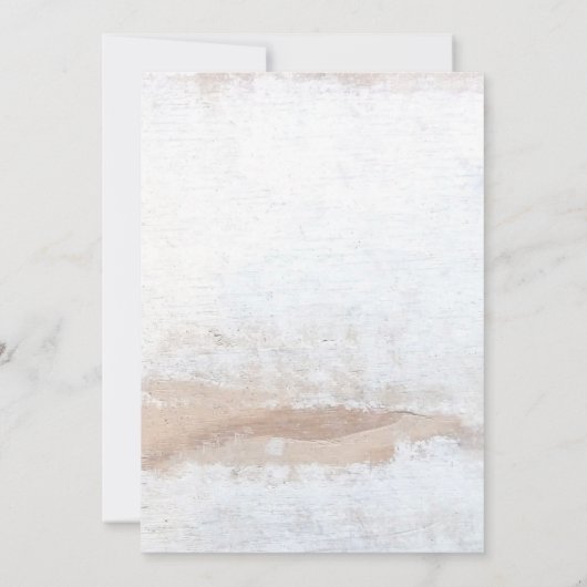 Rustic Palm Beach Destination Wedding Kaart (Achterkant)