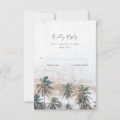Rustic Palm Beach Destination Wedding RSVP Kaartje (Voorkant)