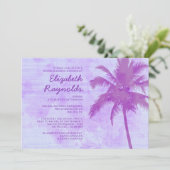 Rustic Palm Trees Beach Bridal Shower Invitations Kaart (Staand voorkant)