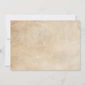 Rustic Palm Trees Beach Wedding Invitations Kaart (Achterkant)