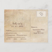 Rustic Palm Trees Beach Wedding rsvp Uitnodiging Briefkaart (Achterkant)