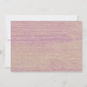 Rustic Palm Trees Burlap Wedding Invitations Kaart (Achterkant)