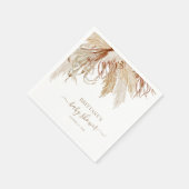 Rustic Pampas Grass Baby shower Napkins Servet (Hoek)
