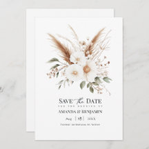 Rustic Pampas Grass Boho Bohemian Wedding QR Code
