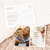 Rustic Pampas Grass Boho Flowers Save the Date