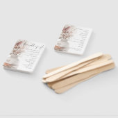 Rustic Pampas Grass Overlay Wedding Programme Handwaaier (Niet-gemonteerd)