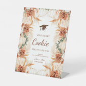 Rustic Pampas Grass Smart Cookie Afstuderen Tafel Reclamebord Met Voetstuk (Voorkant)
