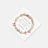 Rustic Pampas Grass Wreath New Mr. Hartelijk dank Servet (Hoek)