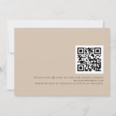 Rustic Pampas Grasses Boho QR Code Weddenschap Save The Date (Achterkant)