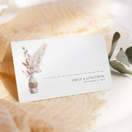 Rustic Pampas Grasses Names Date Weddenschap Plaatskaartje