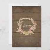 Rustic Pampas Greenery Blush Floral Tropical Beach Kaart (Achterkant)