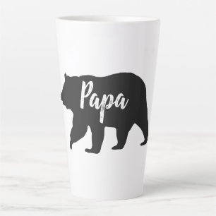 Rustic Papa Beer Eenvoudige zwart-wit typografie Latte Mok