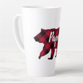 Rustic Papa Beer Red Buffalo Plaid Latte Mok (Linkerhoek)