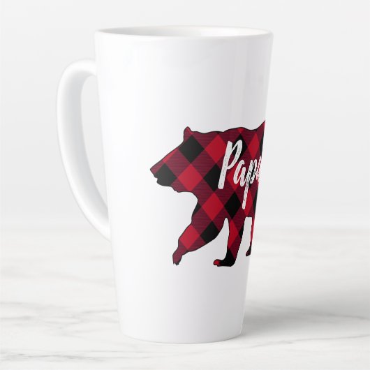 Rustic Papa Beer Red Buffalo Plaid Latte Mok (Linkerhoek)