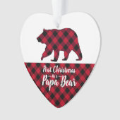 Rustic Papa Beer Red Buffalo Pset Photo Ornament (voorkant)
