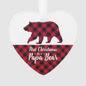 Rustic Papa Beer Red Buffalo Pset Photo Ornament (voorkant)