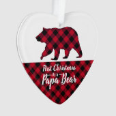 Rustic Papa Beer Red Buffalo Pset Photo Ornament (voorkant)