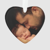 Rustic Papa Beer Red Buffalo Pset Photo Ornament (achterkant)