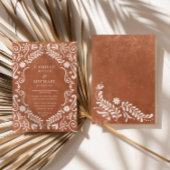 Rustic Papel Picado Mexicaanse bruiloft Kaart